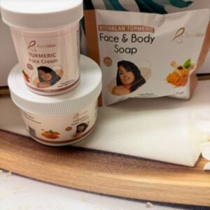 BYEN BLAN MINI BEAUTY SET ( TURMERIC FACE CREAM/TURMERIC BODY CREAM/FACE & SOAP)